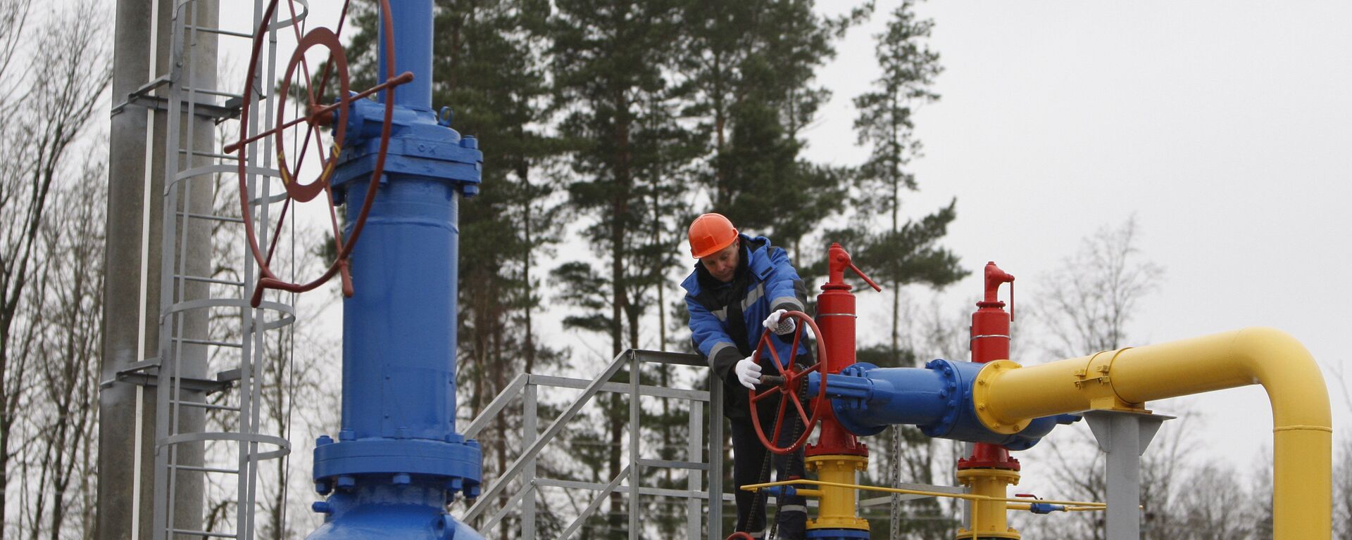 The ceremony of launching the JSC Gazprom's gas distribution station Zapadnaya opened after reconstruction near the village of Atolino (Minsk District). (File) - Sputnik International, 1920, 27.12.2021