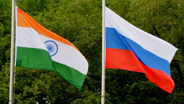Russian and Indian flags. (File) - Sputnik International