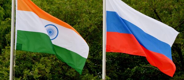 Russian and Indian flags. (File) - Sputnik International