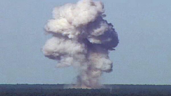 The GBU-43/B, also known as the Massive Ordnance Air Blast, detonates during a test at Elgin Air Force Base, Florida, U.S., November 21, 2003 in this handout photo provided April 13, 2017. - Sputnik International