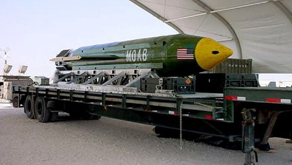 The GBU-43/B Massive Ordnance Air Blast (MOAB) bomb. (File) - Sputnik International