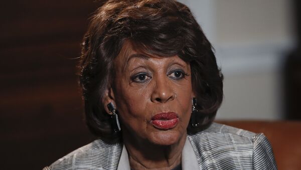 Rep. Maxine Waters, D-Calif., speaks during her interview with the Associated Press at her congressional office on Capitol Hill in Washington - Sputnik International