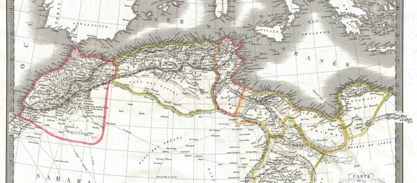An attractive map 1829 map of Barbary Coast by the French cartographers Pierre and Alexander Lapie An attractive map 1829 map of Barbary Coast by the French cartographers Pierre and Alexander Lapie - Sputnik International