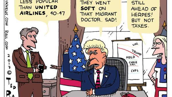 Sad Trump Poll Cartoon - Sputnik International