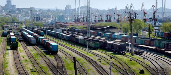 Russian cities. Railway tracks in Vladivostok. Russian cities. Railway tracks in Vladivostok. - Sputnik International