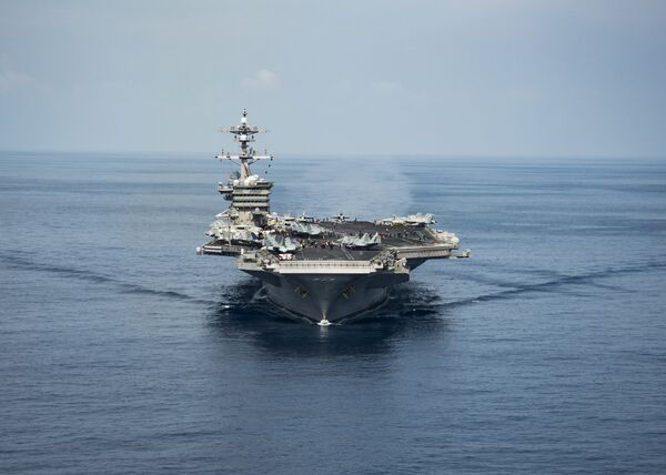 The aircraft carrier USS Carl Vinson transits the South China Sea while conducting flight operations on April 9, 2017. The aircraft carrier USS Carl Vinson transits the South China Sea while conducting flight operations on April 9, 2017. - Sputnik International