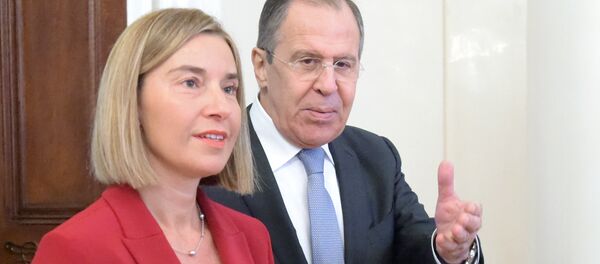 Russia's Foreign Minister Sergei Lavrov and Federica Mogherini, High Representative of the European Union for Foreign Affairs and Security Policy and Vice President of the European Commission, during a meeting in Moscow. Russia's Foreign Minister Sergei Lavrov and Federica Mogherini, High Representative of the European Union for Foreign Affairs and Security Policy and Vice President of the European Commission, during a meeting in Moscow. - Sputnik International