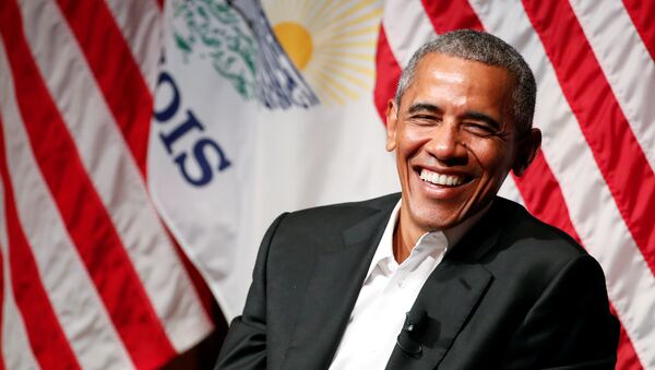 Barack Obama making his first public appearance after leaving office, April 2017 - Sputnik International