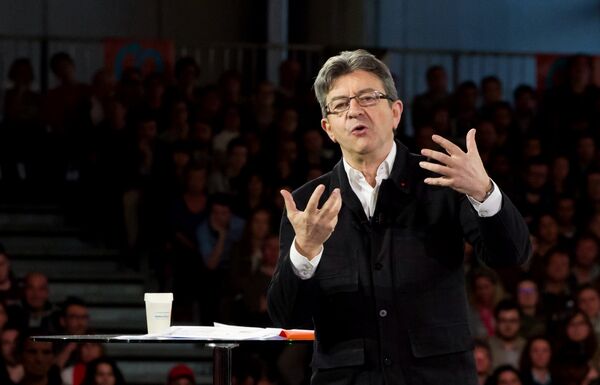 Jean-Luc Melenchon during a rally in Lille, France during last year's presidential election. Jean-Luc Melenchon during a rally in Lille, France during last year's presidential election. - Sputnik International