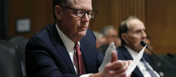 FILE - In this Tuesday, March 14, 2017, file photo, United States Trade Representative-nominee Robert Lighthizer, foreground, looks at documents during his confirmation hearing on Capitol Hill in Washington - Sputnik International
