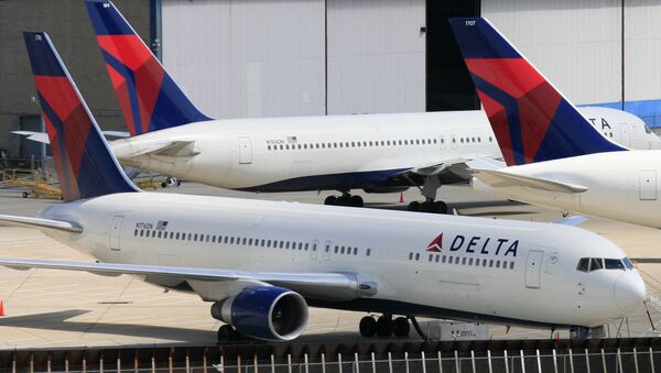 Delta Air Lines jets parked at John F. Kennedy International Airport - Sputnik International