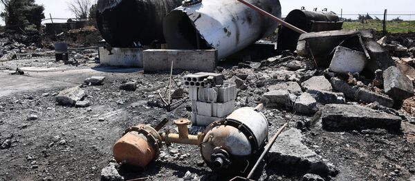 Aftermath of US missile attack on Ash Sha'irat airbase in Syria - Sputnik International