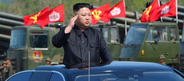 North Korea's leader Kim Jong Un watches a military drill marking the 85th anniversary of the establishment of the Korean People's Army (KPA) in this handout photo by North Korea's Korean Central News Agency (KCNA) made available on April 26, 2017 North Korea's leader Kim Jong Un watches a military drill marking the 85th anniversary of the establishment of the Korean People's Army (KPA) in this handout photo by North Korea's Korean Central News Agency (KCNA) made available on April 26, 2017 - Sputnik International