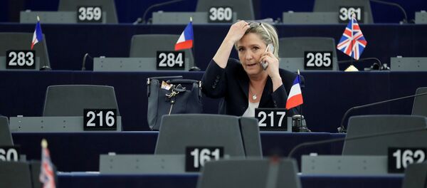 Marine Le Pen, French National Front (FN) political party leader and Member of the European Parliament, attends the election of the new President of the European Parliament in Strasbourg, France, January 17, 2017. Marine Le Pen, French National Front (FN) political party leader and Member of the European Parliament, attends the election of the new President of the European Parliament in Strasbourg, France, January 17, 2017. - Sputnik International