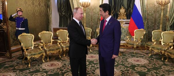 Russian President Vladimir Putin and Japanese Prime Minister Shinzo Abe on Thursday discussed joint economic activities of Russia and Japan on the Kuril Islands. - Sputnik International