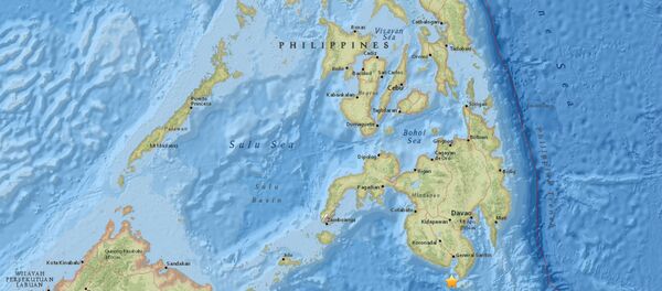Map showing earthquake in the Philippines - Sputnik International