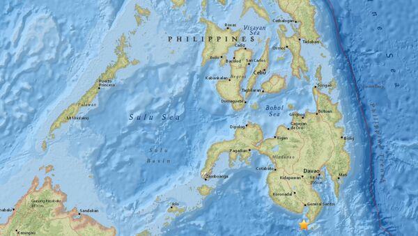 Map showing earthquake in the Philippines - Sputnik International
