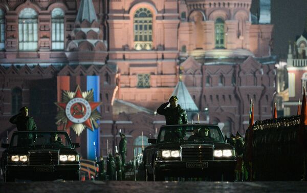 Moscow, Russia. The car of the Russian Defense Minister takes part in a Victory Day parade rehearsal on Red Square. - Sputnik International