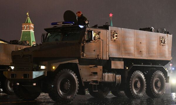Moscow, Russia. A Typhoon-U armored truck takes part in a Victory Day parade rehearsal on Red Square in the run-up to the 72nd anniversary of the Soviet Union's victory in the Great Patriotic War. - Sputnik International