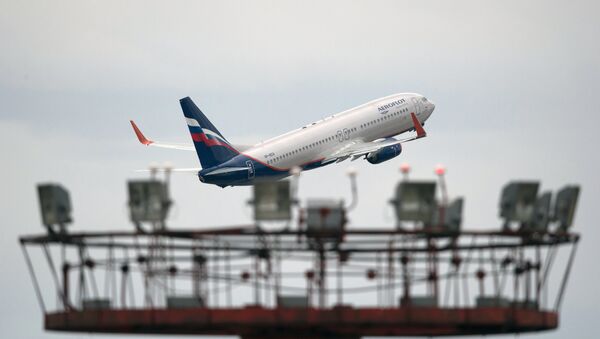 Aeroflot's Boeing 777 takes off at Sheremetyevo international airport. - Sputnik International