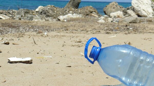 Plastic bottle on a beach. File photo. - Sputnik International