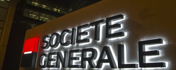 The logo of the Societe General bank is pictured at the business district La Defense, in Paris Wednesday, October 12, 2016. The logo of the Societe General bank is pictured at the business district La Defense, in Paris Wednesday, October 12, 2016. - Sputnik International