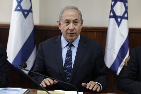 Israeli Prime Minister Benjamin Netanyahu chairs the weekly cabinet meeting in Jerusalem on Wednesday, May 3, 2017. Israeli Prime Minister Benjamin Netanyahu chairs the weekly cabinet meeting in Jerusalem on Wednesday, May 3, 2017. - Sputnik International