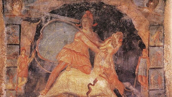 Mithras and the bull, fresco from Temple of Mithras - Sputnik International