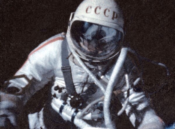 A documentary film frame about Alexey Leonov's first spacewalk in history A documentary film frame about Alexey Leonov's first spacewalk in history - Sputnik International
