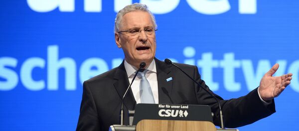 Bavaria's Interior Minister Joachim Herrmann of the German Christian Social Union (CSU) speaks at the party's traditional Ash Wednesday rally in Passau, southern Germany, on March 1, 2017 Bavaria's Interior Minister Joachim Herrmann of the German Christian Social Union (CSU) speaks at the party's traditional Ash Wednesday rally in Passau, southern Germany, on March 1, 2017 - Sputnik International
