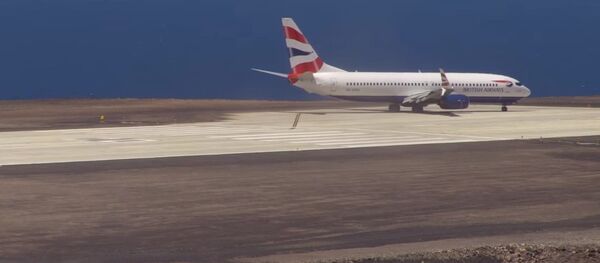 St Helena welcomes their first Commercial airplane St Helena welcomes their first Commercial airplane - Sputnik International
