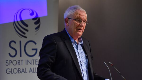 President of the European Athletic Association, Svein Arne Hansen delivers a keynote speech during a Sport Integrity Global Alliance (SIGA) conference in the city of London on January 30, 2017. - Sputnik International
