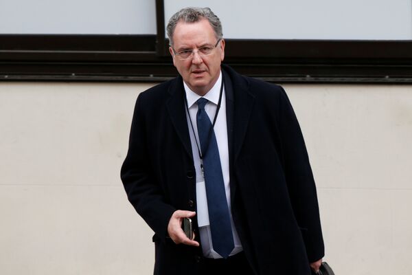 Richard Ferrand, General Secretary of the political movement En Marche !, or Onwards !, leaves the campaign headquarters of French President Elect Emmanuel Macron after results in the second round vote of the 2017 French presidential elections, in Paris, France, May 7, 2017. - Sputnik International