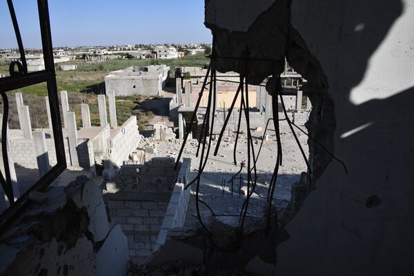 Buildings destroyed in the course of military operations in Eastern Ghouta in Damascus suburbs Buildings destroyed in the course of military operations in Eastern Ghouta in Damascus suburbs - Sputnik International