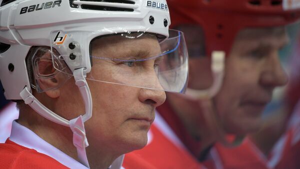 President Vladimir Putin takes part in gala match of Night Hockey League's 6th National Festival - Sputnik International