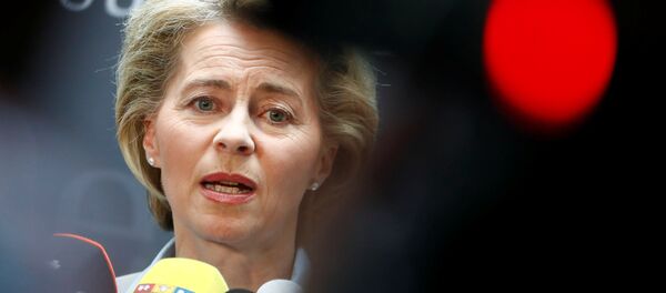 German Defense Minister Ursula von der Leyen gives a statement to the media prior she faces the defense commission of the lower house of parliament Bundestag in Berlin, Germany May 10, 2017. German Defense Minister Ursula von der Leyen gives a statement to the media prior she faces the defense commission of the lower house of parliament Bundestag in Berlin, Germany May 10, 2017. - Sputnik International