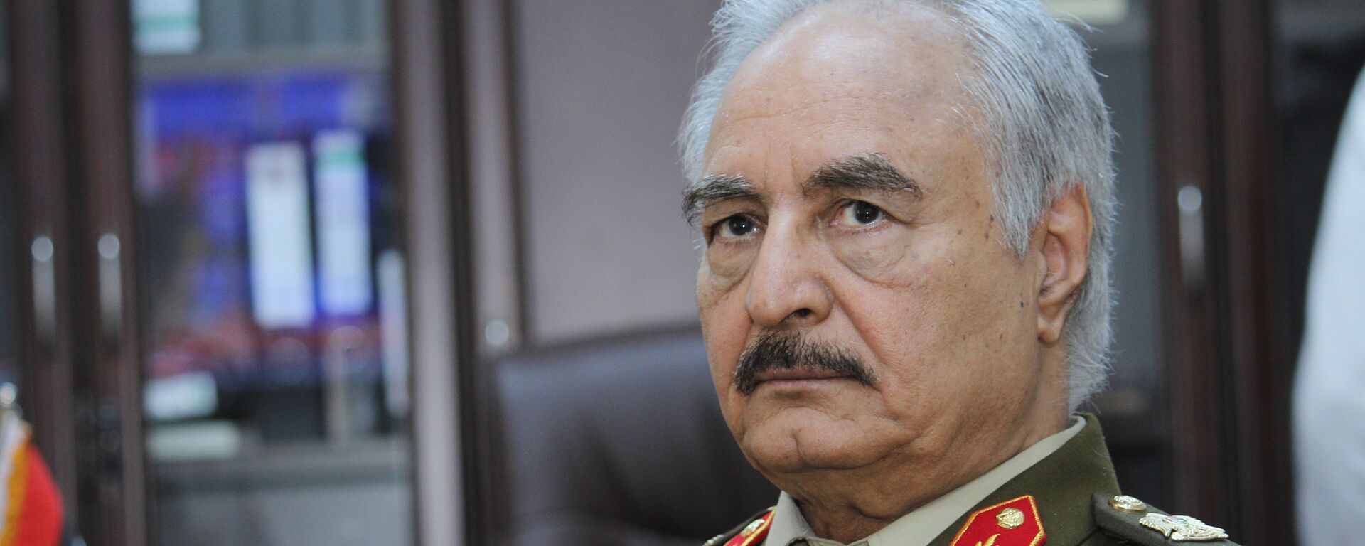 In this March 18, 2015 file photo, Gen. Khalifa Haftar, then Libya's top army chief, speaks during an interview with the Associated Press in al-Marj, Libya.  - Sputnik International, 1920, 16.11.2021