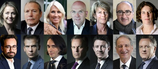 (COMBO) This combination of pictures created on May 11, 2017 in Paris shows the candidates newly invested by La Republique en marche party for the French parliamentary elections (legislative) in June (COMBO) This combination of pictures created on May 11, 2017 in Paris shows the candidates newly invested by La Republique en marche party for the French parliamentary elections (legislative) in June - Sputnik International