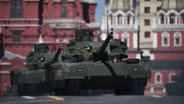 A T-14 Armata tank during the final rehearsal of the military parade in Moscow marking the 72nd anniversary of the WWII victory. File photo - Sputnik International