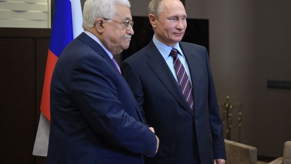 May 11, 2017. President Vladimir Putin and Palestinian President Mahmoud Abbas, left, during a meeting - Sputnik International