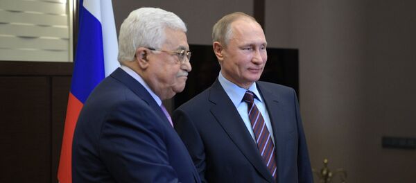 May 11, 2017. President Vladimir Putin and Palestinian President Mahmoud Abbas, left, during a meeting - Sputnik International