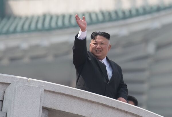 North Korean leader Kim Jong-un during a military parade marking the 105th birthday of Kim Il-Sung, the founder of North Korea, in Pyongyang North Korean leader Kim Jong-un during a military parade marking the 105th birthday of Kim Il-Sung, the founder of North Korea, in Pyongyang - Sputnik International
