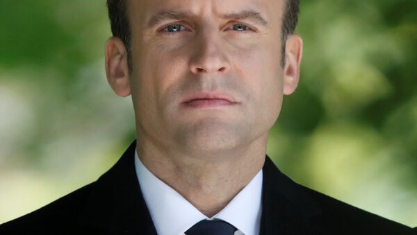 French President-elect Emmanuel Macron attends a ceremony at the Luxembourg Gardens to mark the abolition of slavery and to pay tribute to the victims of the slave trade, in Paris, France, May 10, 2017. - Sputnik International