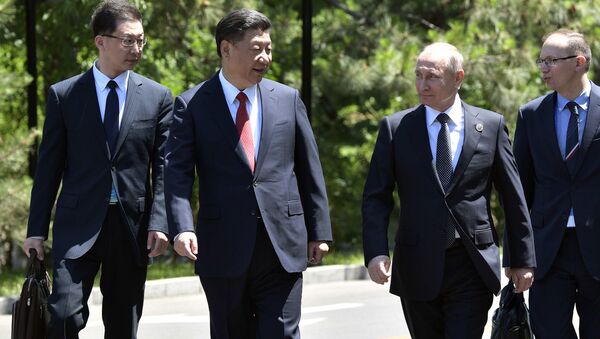 Russian President Vladimir Putin and his Chinese counterpart Xi Jinping on Sunday discussed the situation on the Korean Peninsula and expressed concerns about the growing tensions in the region - Sputnik International