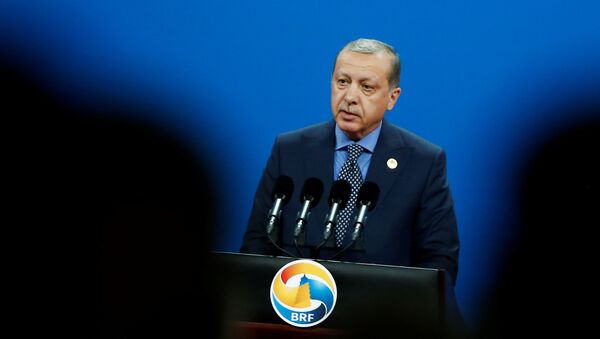 Turkish President Tayyip Erdogan speaks during the opening ceremony of the Belt and Road Forum in Beijing, China, May 14, 2017 - Sputnik International