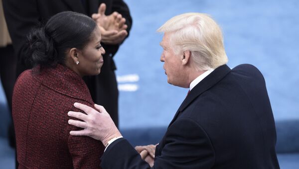  Michelle Obama (L) and President elect Donald Trump (R)  - Sputnik International