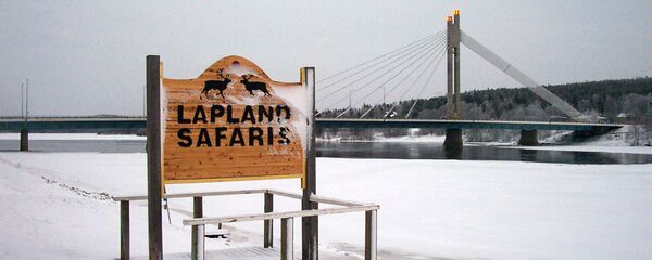 The river Ounaskoski in the Finnish Arctic town of Rovaniemi  - Sputnik International