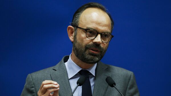 Edouard Philippe speaking as he presents the candidates for the La Republique en marche party ahead of the June parliamentary elections (legislative) in Le Havre, northwestern France. - Sputnik International