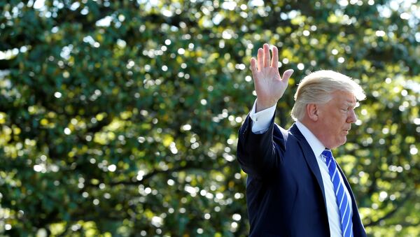 U.S. President Donald Trump waves as he walks on the South Lawn of the White House in Washington, U.S., before his departure to Groton, Connecticut, May 17, 2017. - Sputnik International