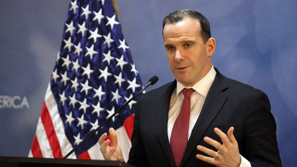 Special Presidential Envoy for the Global Coalition to Counter ISIL, Brett McGurk, speaks during a press conference in Amman on November 6, 2016.  - Sputnik International